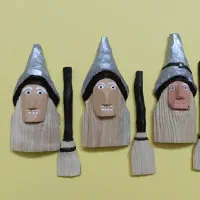 مجسمه چوبی مگنتی هالوین|مجسمه، تندیس، ماکت|نجفآباد, یزدانشهر|دیوار