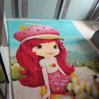 فرش دختر توت فرنگی  ۶ متری