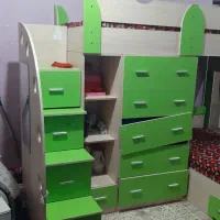 تخت خوش فرم دوطبقه|تخت و سرویس خواب|کرخه, |دیوار