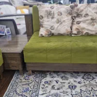 فروش مبل L (ال) راحتی با یک میز بزرگ و ۲میز کوچک