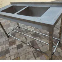 سینک دو لگن صنعتی استیل