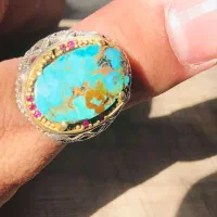 انگشتر فیروزه دستساز عتیقه