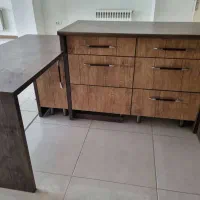 کابینت mdf به همراه سینک و هود و شیر|آب‌چکان و نظم‌دهنده ظروف|کرج, گلشهر|دیوار
