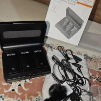 میکروفن یقه ای دوقلو بویا BOYA|دوربین عکاسی و فیلمبرداری|تهران, شمشیری|دیوار