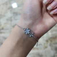 دستبند فلاور نقره ۹۲۵|بدلیجات|کرمانشاه, |دیوار