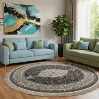 انواع فرش گرد قطر ۱ و قطر یک و نیم (ارسال فوری)