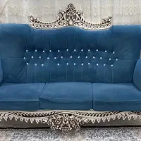 مبلمان سلطنتی۷ نفره همراه با جلو مبلی و میز عسلی|مبلمان خانگی و میز عسلی|نسیمشهر, |دیوار