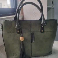 کیف زنانه سبز زیتونی بزرگ