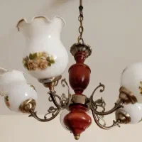 لوستر سقفی5 شعله و یک تک شعله دیوار کوب