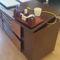 میز ال شکل MDF سه کشو مدیریتی