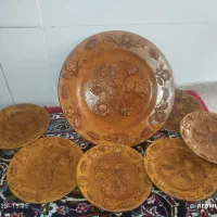 بشقاب پلاستیکی طرح چوب|ظروف سرو و پذیرایی|قم, باجک سه|دیوار