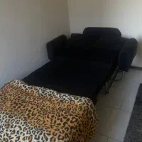 مبل تخت خواب شو مشکی یک نفره