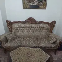 مبل‌۹‌نفره‌سلطنتی‌‌‌تمام چوب|مبلمان خانگی و میز عسلی|کرج, بنیاد|دیوار