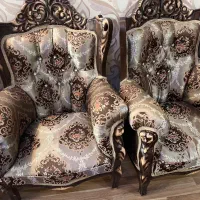 فروش مبل با عسلی و تابلو فرش در حد نو|مبلمان خانگی و میز عسلی|مرند, |دیوار