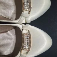 کفش سفید  پاشنه ۹سانتی