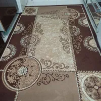 فرش فانتزی کرم قهوه ای عرض ۱ونیم طول ۲متر و۲۵