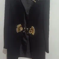 کت شلوار کرپ مشکی دو ساعت پوشیدم نونو سایز۴۴/۴۲