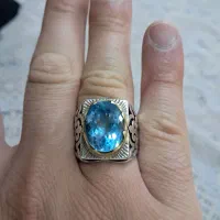 انگشتر نقره توپاز