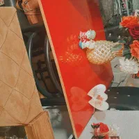 پرده کتان گدار و نهار خوری شش نفره