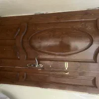 درب ورودی تمام چوب رنگ فندقی