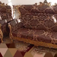 مبل7نفره سلطنتی|مبلمان خانگی و میز عسلی|سمیرم, |دیوار