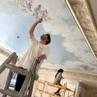 نقاشی پتینه ورق طلا|خدمات پیشه و مهارت|بروجرد, |دیوار