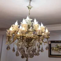 لوستر برنجی ۱۹ شعله|لوستر و چراغ آویز|تهران, دستغیب|دیوار