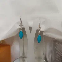 گوشواره نقره کار دست اصفهان نگین آبی کد ۵۵۲|جواهرات|اصفهان, مولوی|دیوار