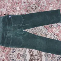 شلوار مخمل ترکیه ای سبز مناسب ۳ تا ۴ سال