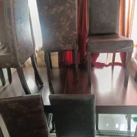 میز ناهار خوری 6نفره امکان باز شدن 8نفره (معاوضه|میز و صندلی غذاخوری|تهران, شهرک ولیعصر جنوبی|دیوار