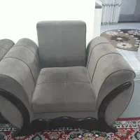 مبل چهار نفر با اسفنجی سفت وتمیز|مبلمان خانگی و میز عسلی|بابل, |دیوار