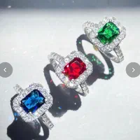 انگشتر جواهر تمام نقره مدل امرالدکات رنگی رنگی|بدلیجات|تبریز, |دیوار