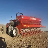 کار با تراکتور شیش جفت  با دسگاه سنگین  مکانیزه