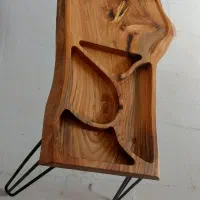 میز روستیک مزه خوزی جا دستمال کاغذی نیمکت چوبی