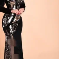 لباس مجلسی مخمل اینه ای