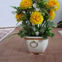 گلدان وگل
