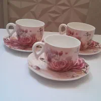 ۲ دست قهوه خوری با ۲ دست دلبری نو نو به فروش میرسد