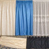 ۹ عدد پرده سالم و تمیز به علت جابجایی