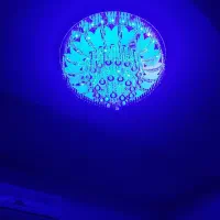 لوستر کریستال با ریموت کنترل ونور مخفی..