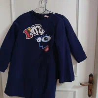 پیراهن و پالتو دخترانه ست خواهرانه