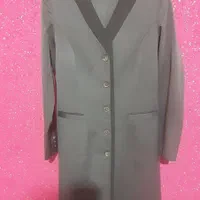 مانتو شلوار اداری طوسی سایز ۳۸ در حد نو