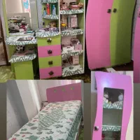 تخت کمدبوفه کودک|تخت و صندلی بچه|سرعین, |دیوار