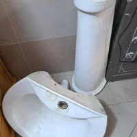 روشویی سرامیک سرویس بهداشت با پایه|لوازم سرویس بهداشتی|اندیشه, اندیشه فاز ۱|دیوار