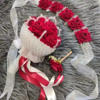 دسته گل عروس مهلقا|گل مصنوعی|کرمان, |دیوار