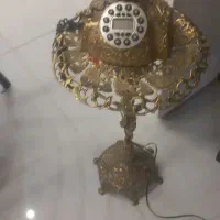 تلفن برنز سنگین و سالم سالم و میز تلفن برنز