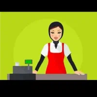 فروشنده خانم با برخورد خوب