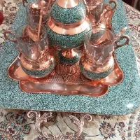 سرویس چای خوری فیروزه کوب آقاجانی با شکلات خوری