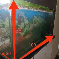 آکواریوم شیشه خم کارخانه ای یک متری