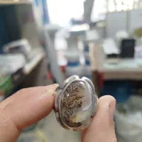 انگشتر عقیق شجر رکاب دستساز