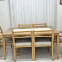 فروش میز ناهار خوری ۶ نفره چوبی
